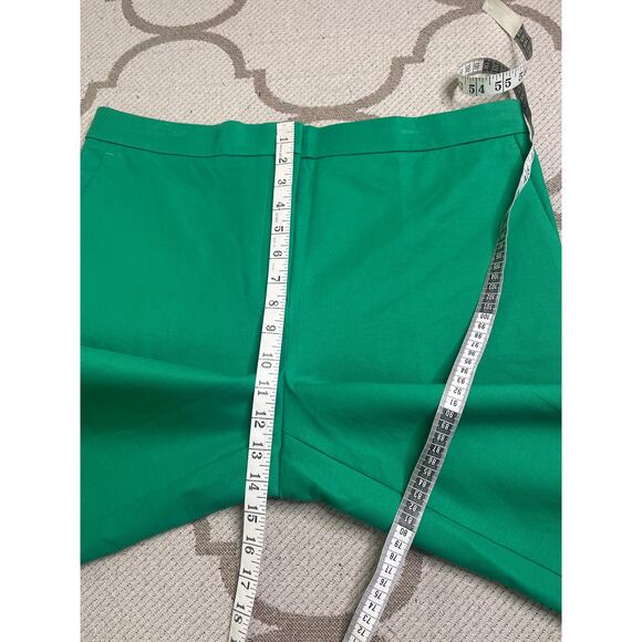 Ann Taylor The ANKLE High Rise cuffed green pants, size 14 - Picture 8 of 12
